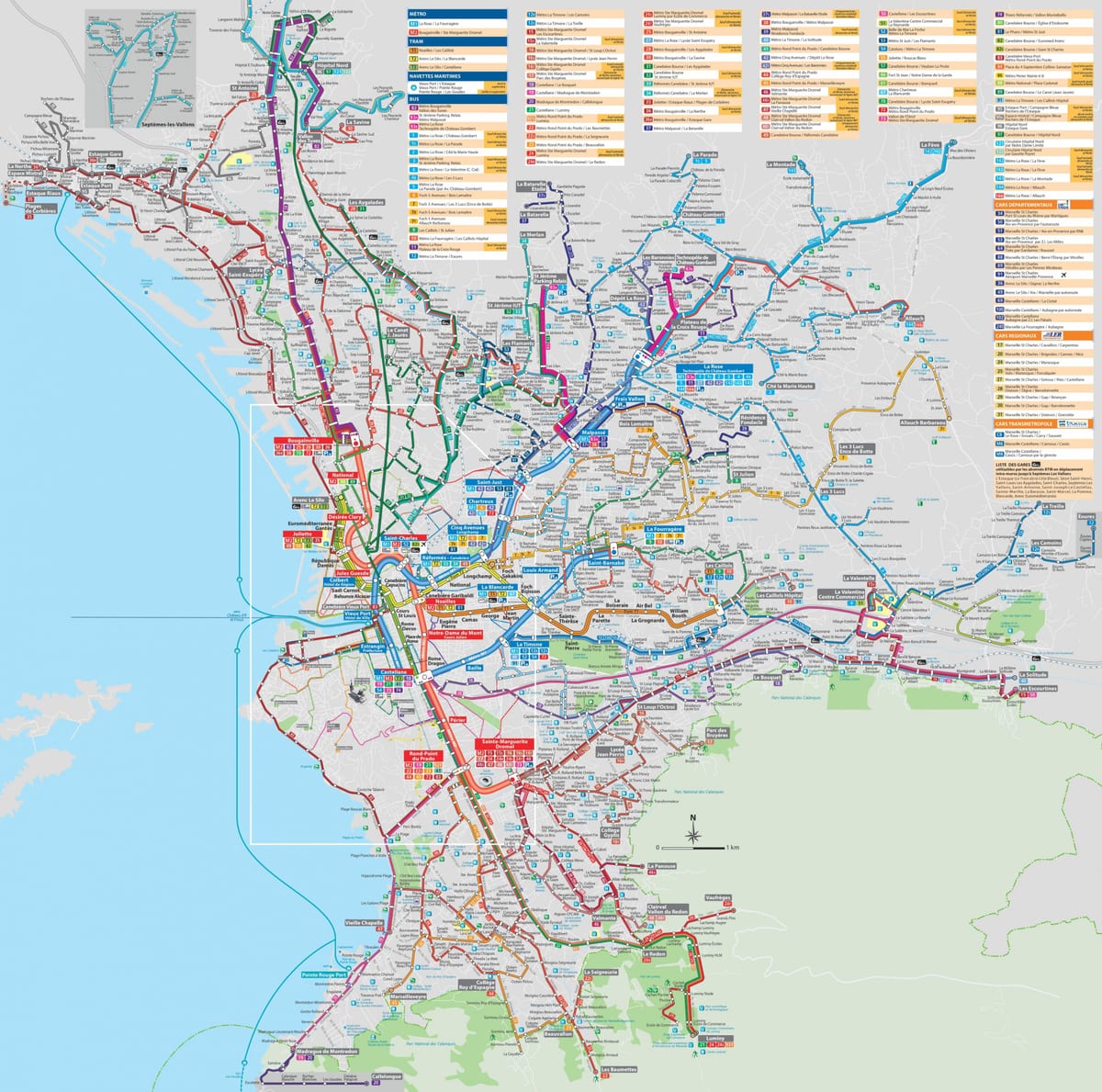 Marseille flutninga kort