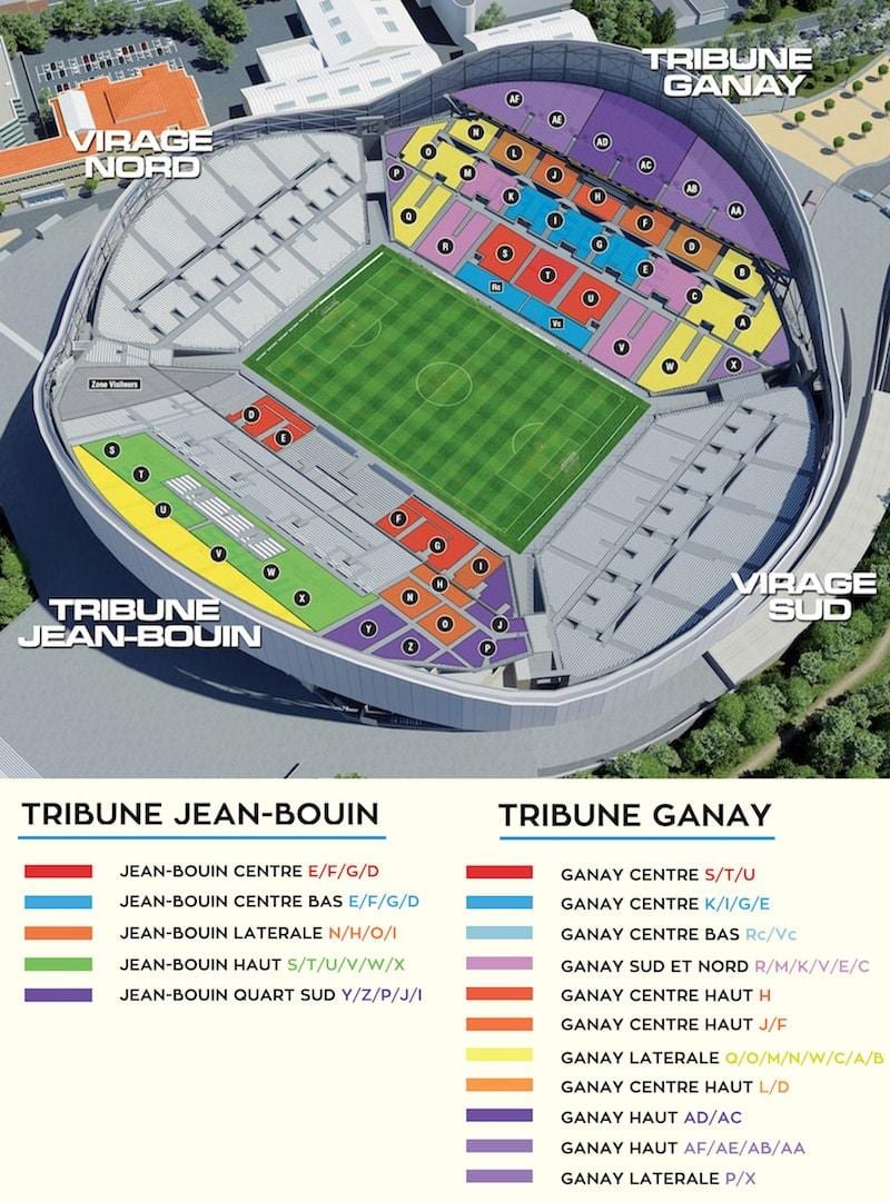 kort af Marseille fótbolta völlinn