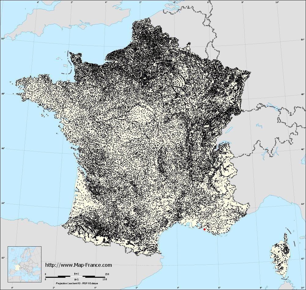 kort af Marseille sveitarfélög