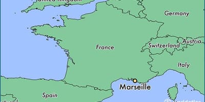 Sýna Marseille í frakklandi kort