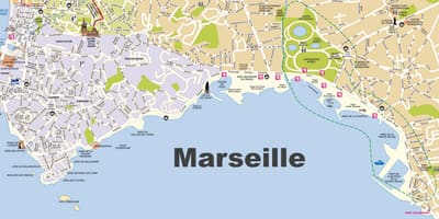 Marseille ströndum kort