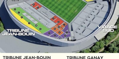 Kort af Marseille fótbolta völlinn 