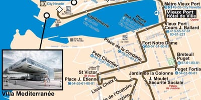 Kort af Marseille strætó 60 kort